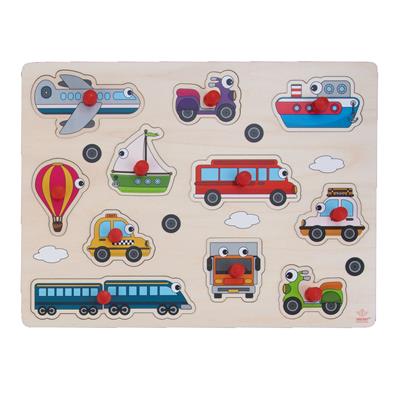 Houten puzzel voertuigen