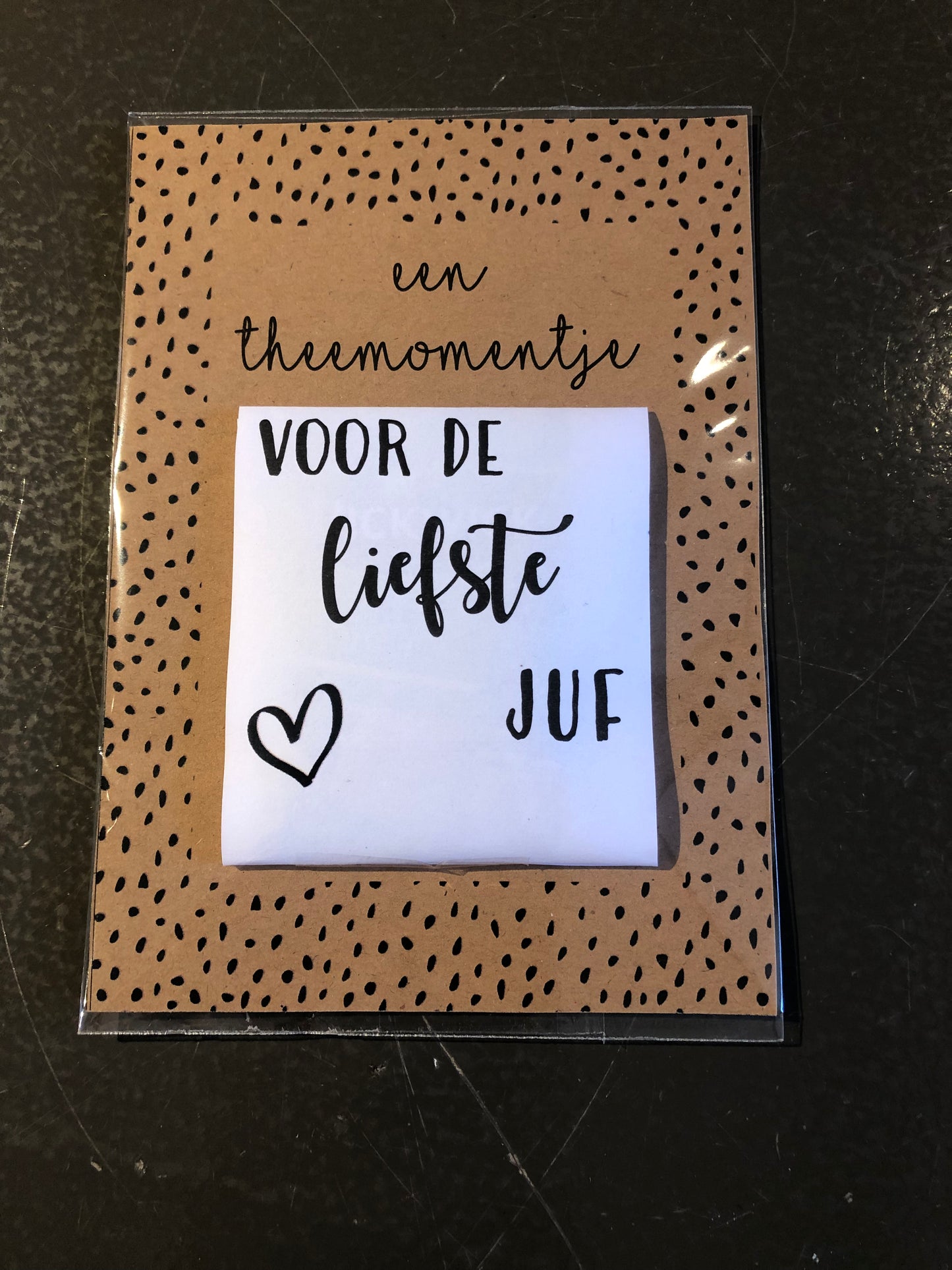 Zakje met thee momentje