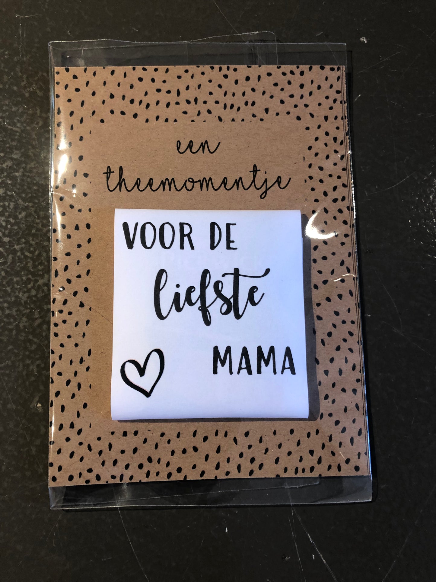 Zakje met thee momentje
