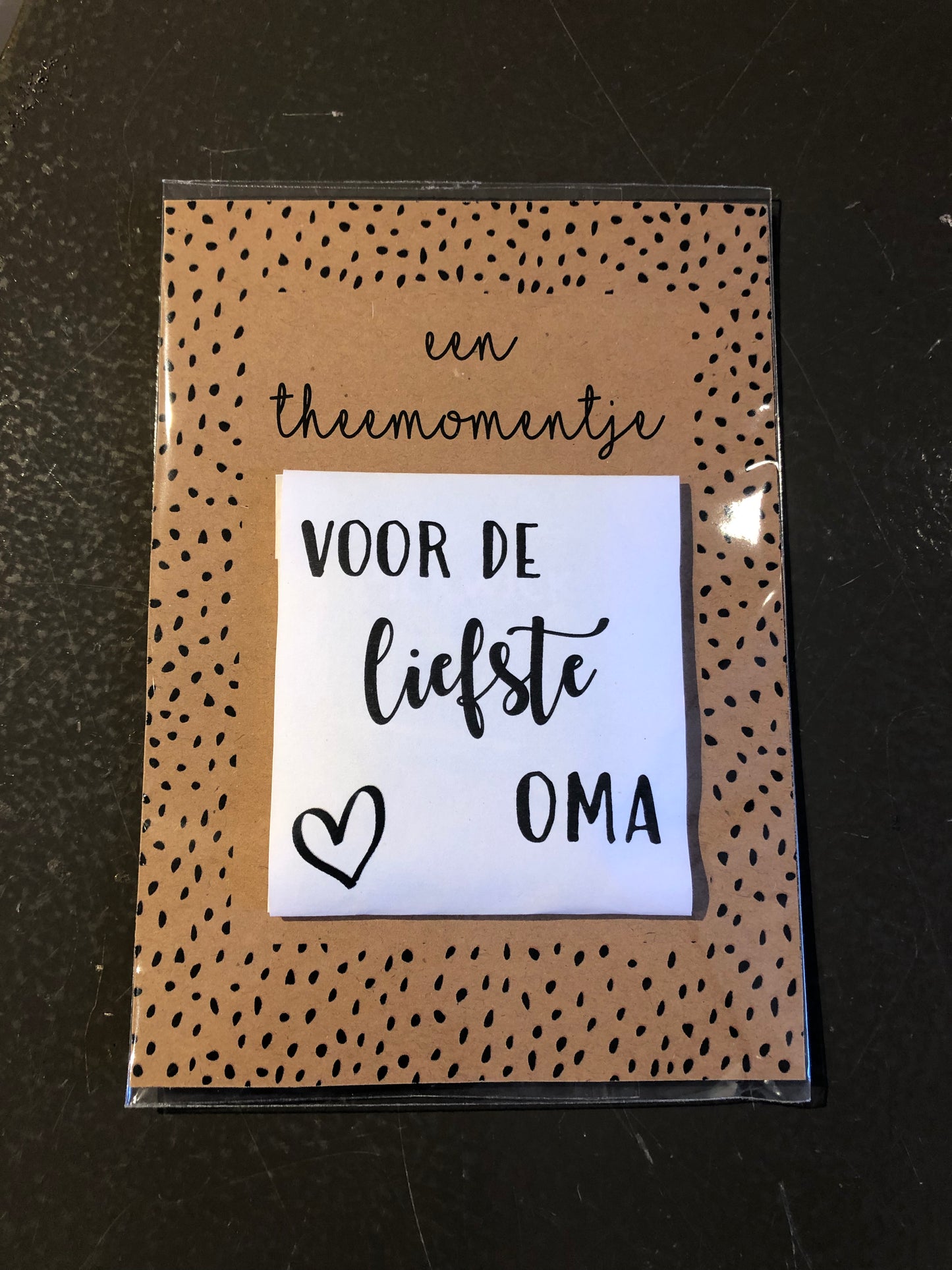 Zakje met thee momentje