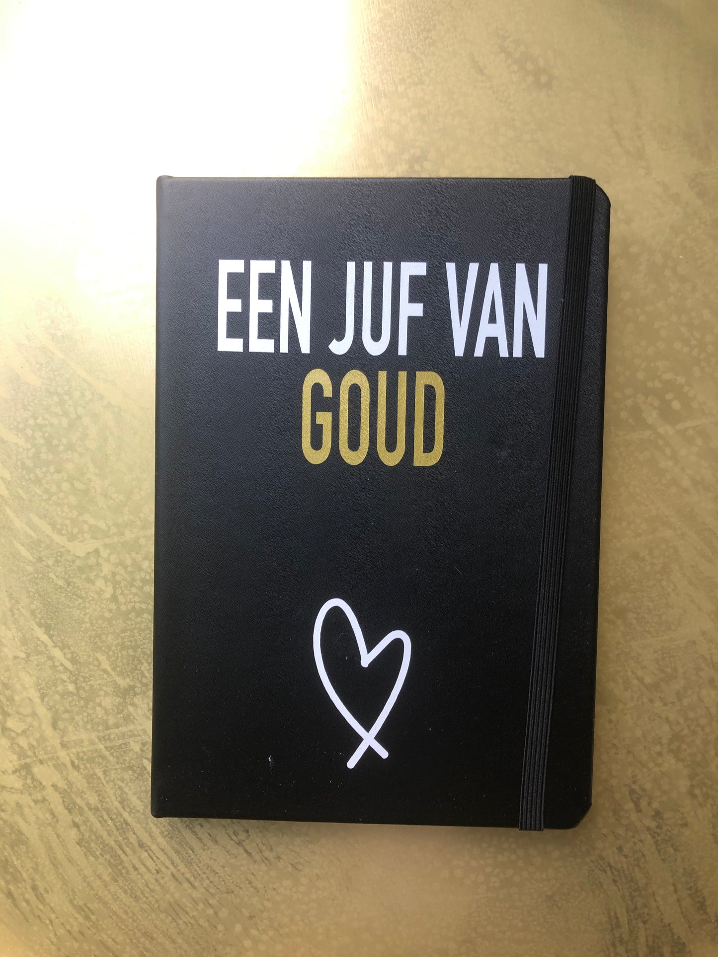 Notitieboek A5 zwart met tekst