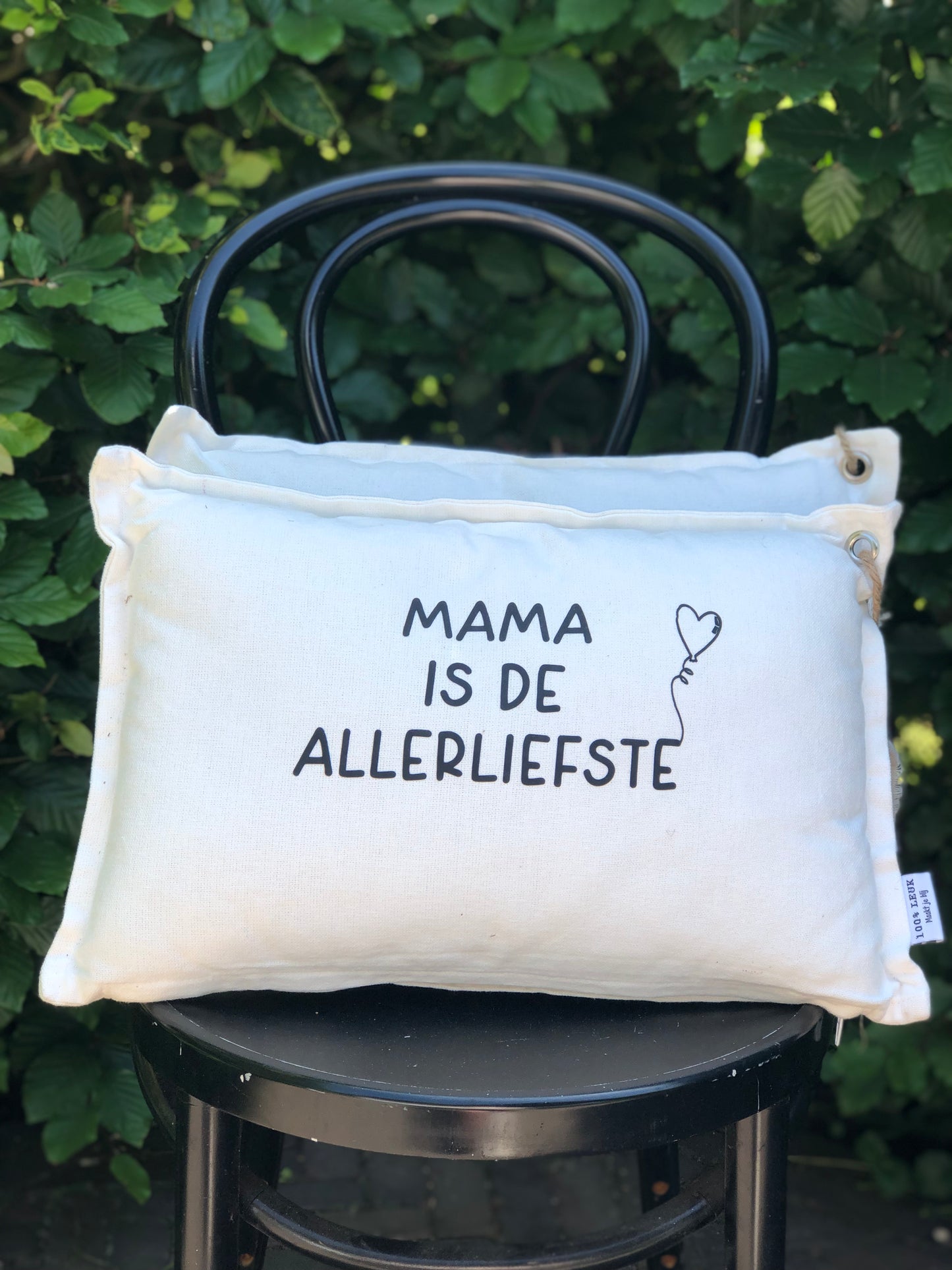 Kussen met tekst