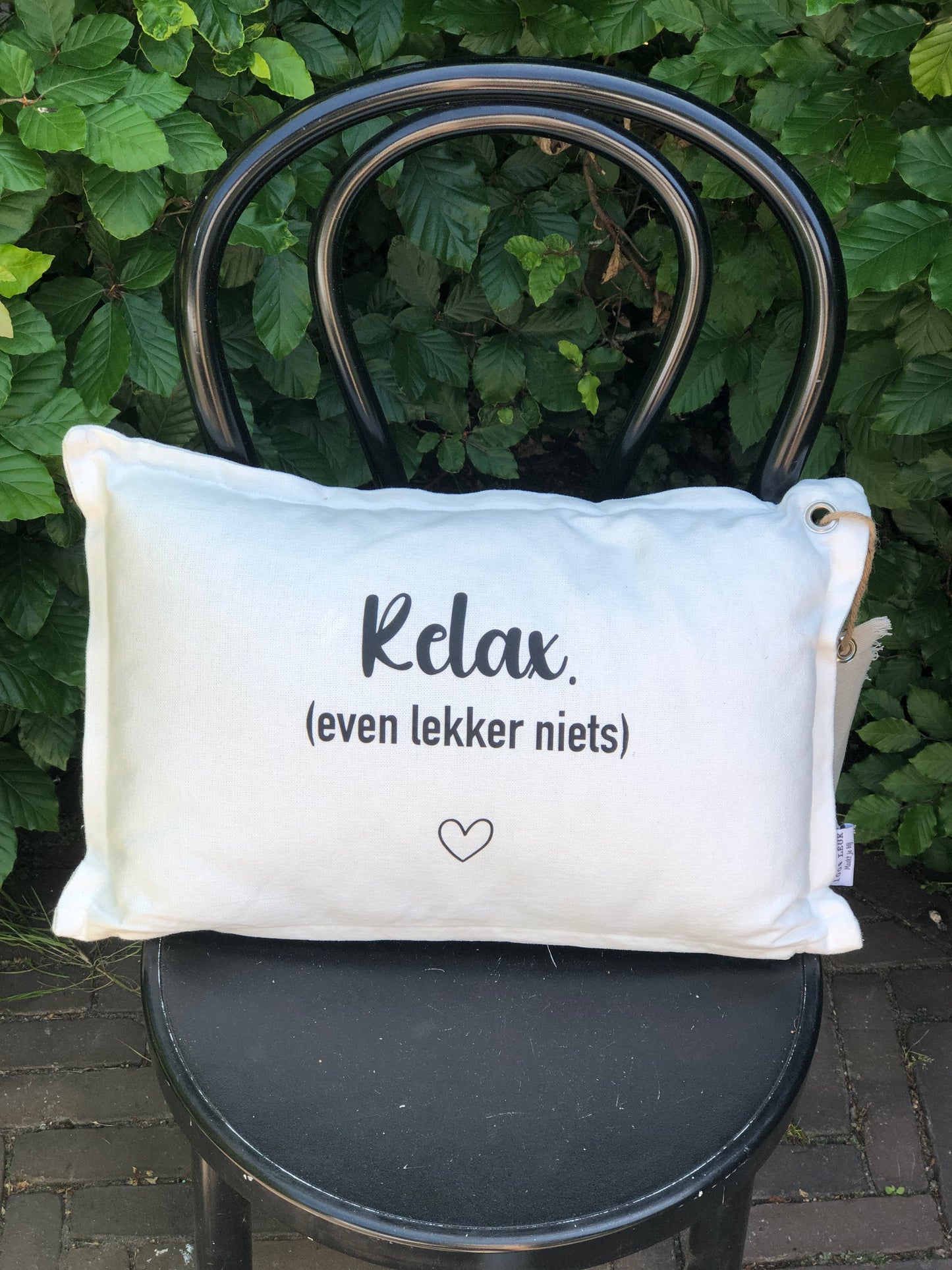 Kussen met tekst