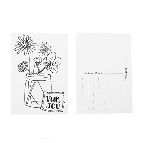 Ansichtkaart bloem voor jou