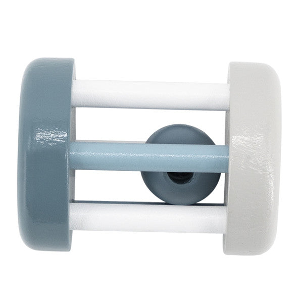 Houten rammelaar blauw