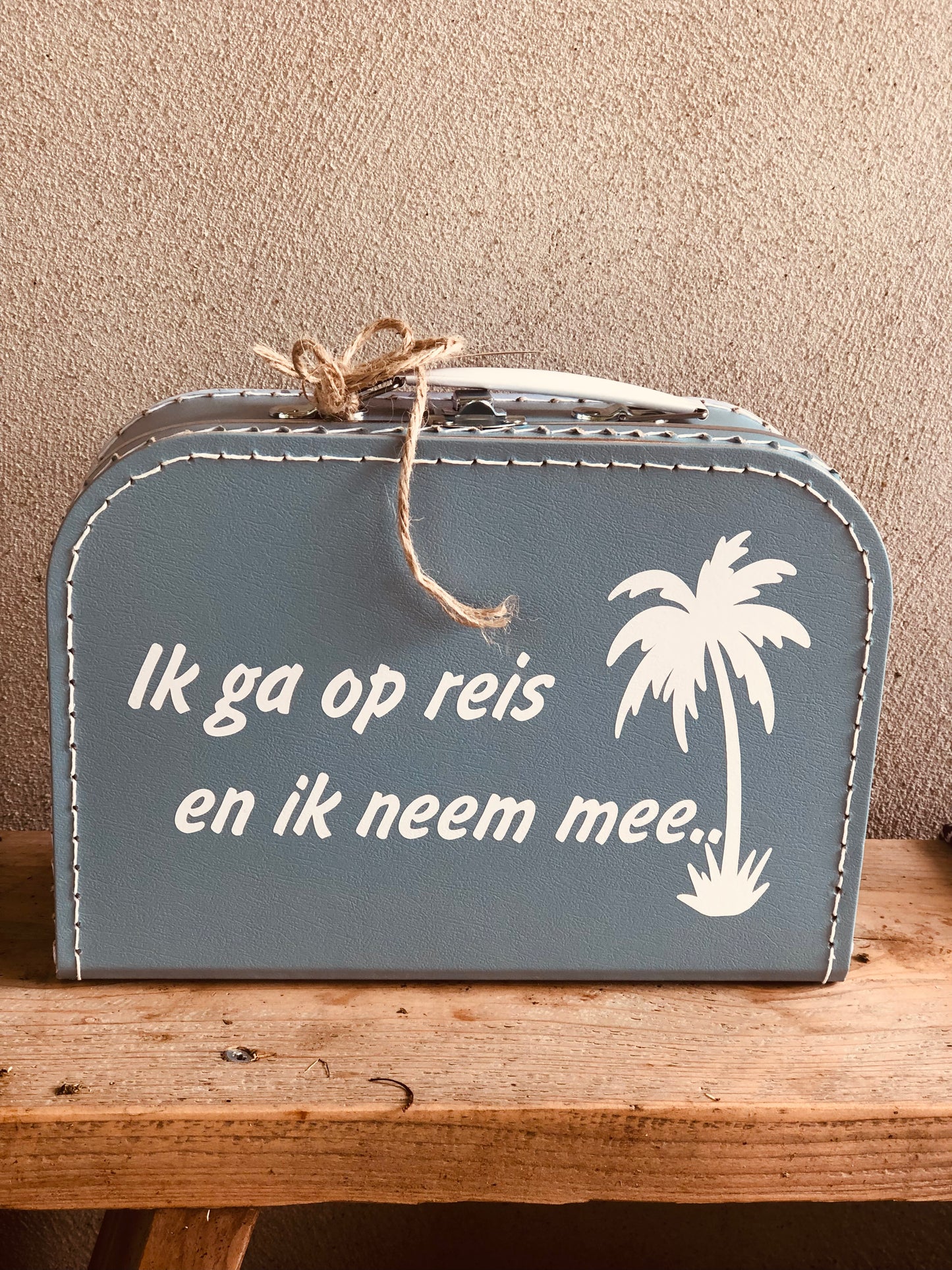 Koffertje met tekst