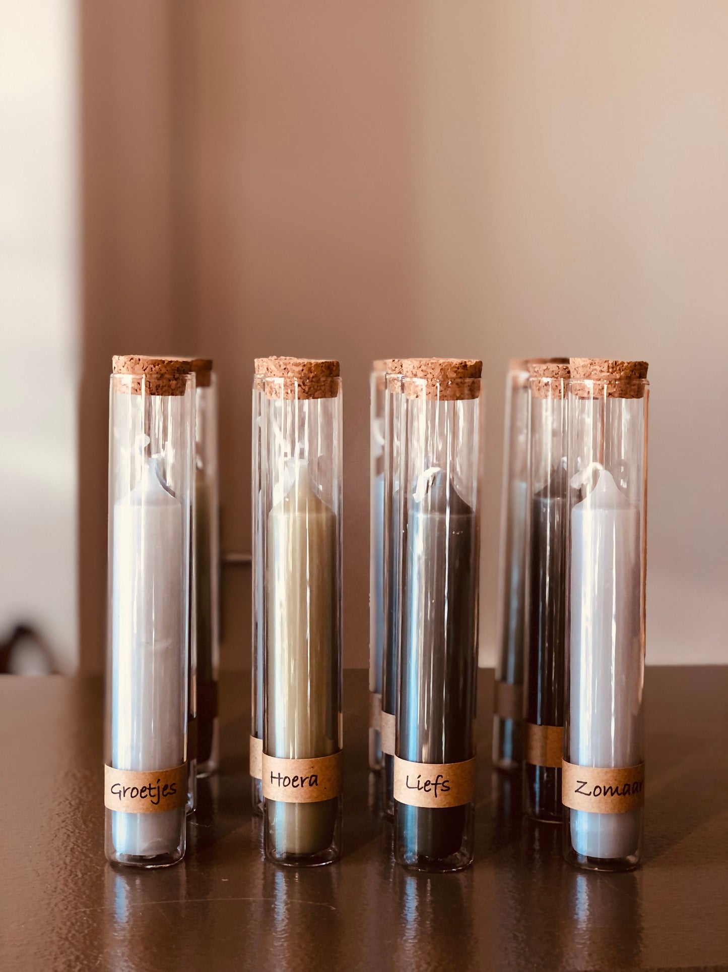 Reageerbuisje met kaars