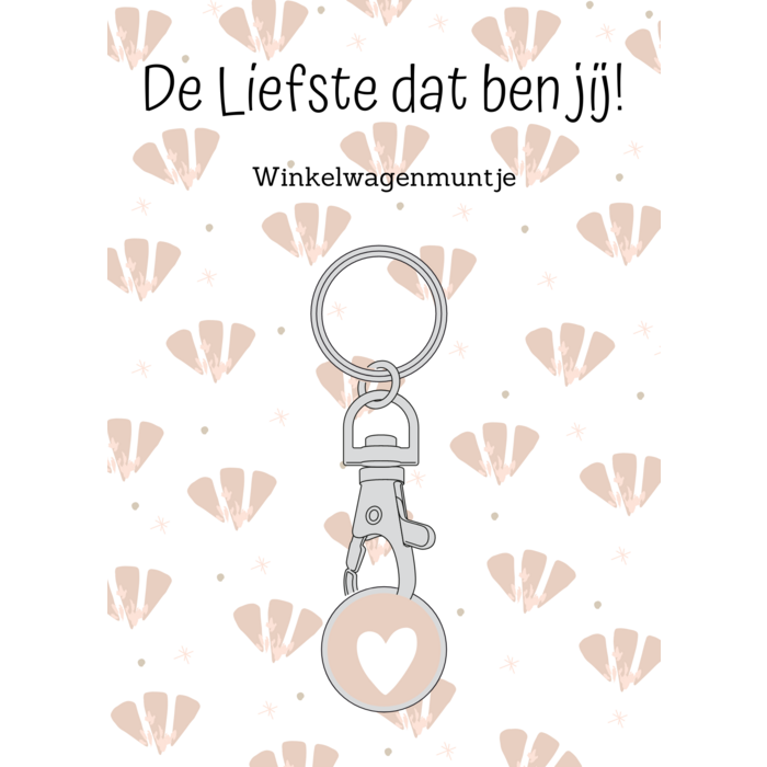Winkelwagenmuntje de liefste dat ben jij