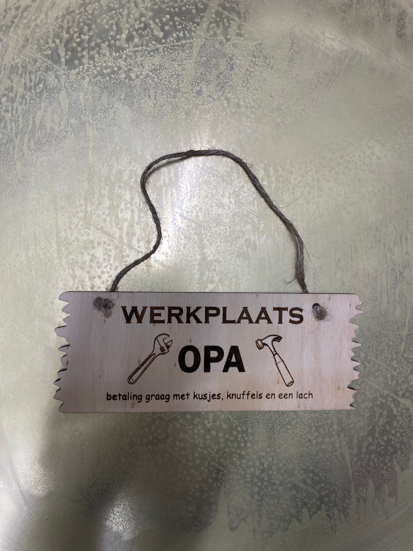 Muurhanger met tekst
