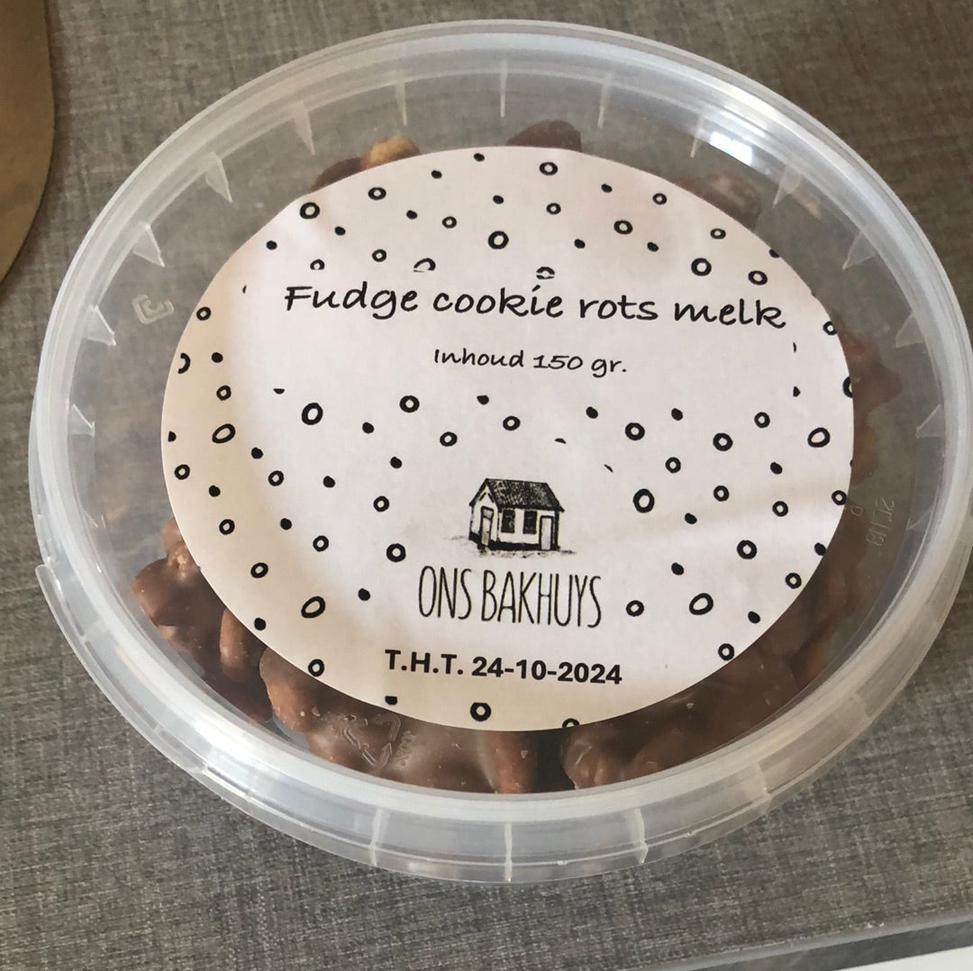 Fudge cookie rots melk