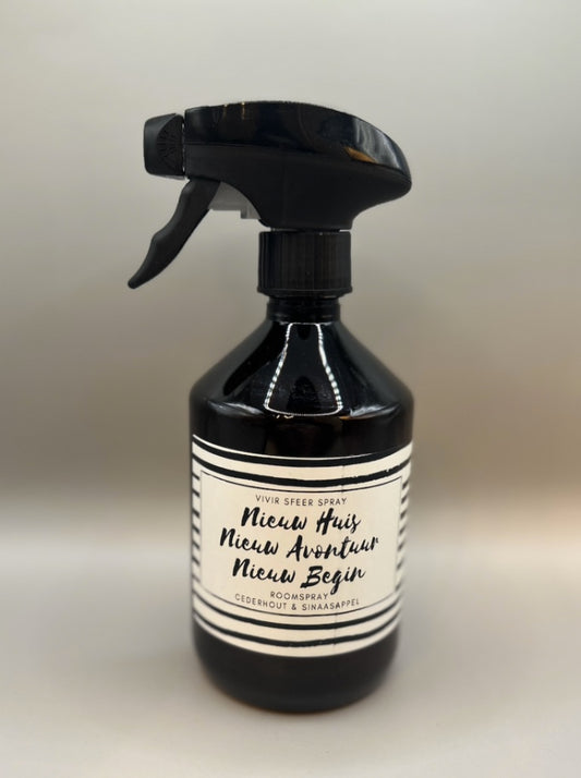 Roomspray ‘nieuw huis’