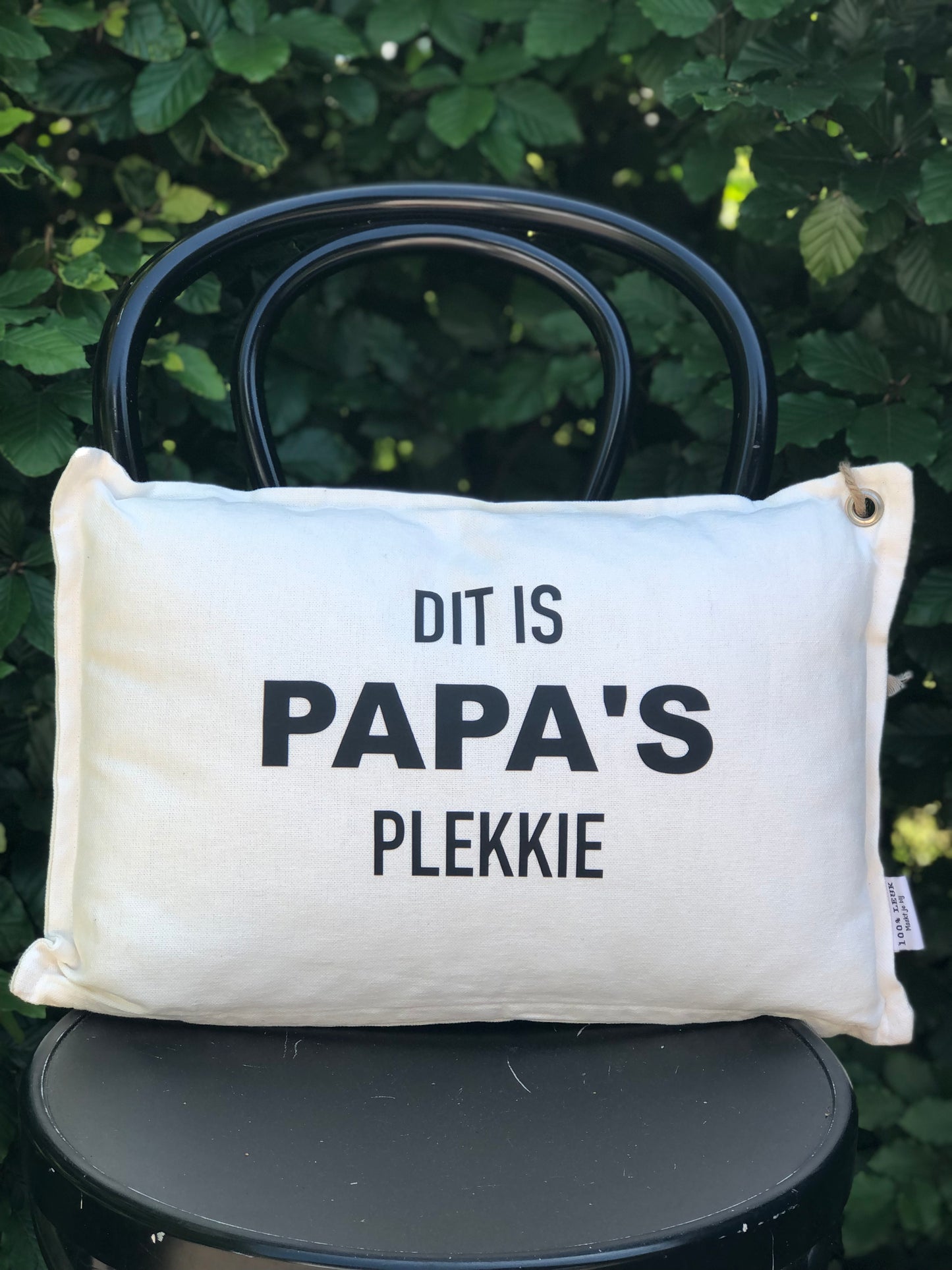 Kussen met tekst