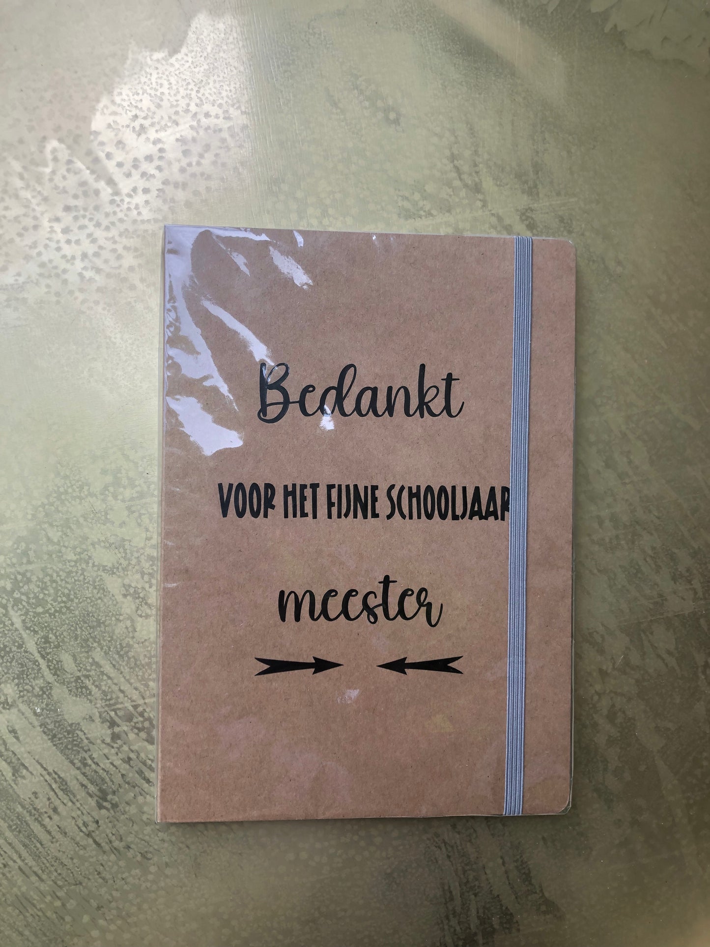 Notitieboek A5 bruin met tekst