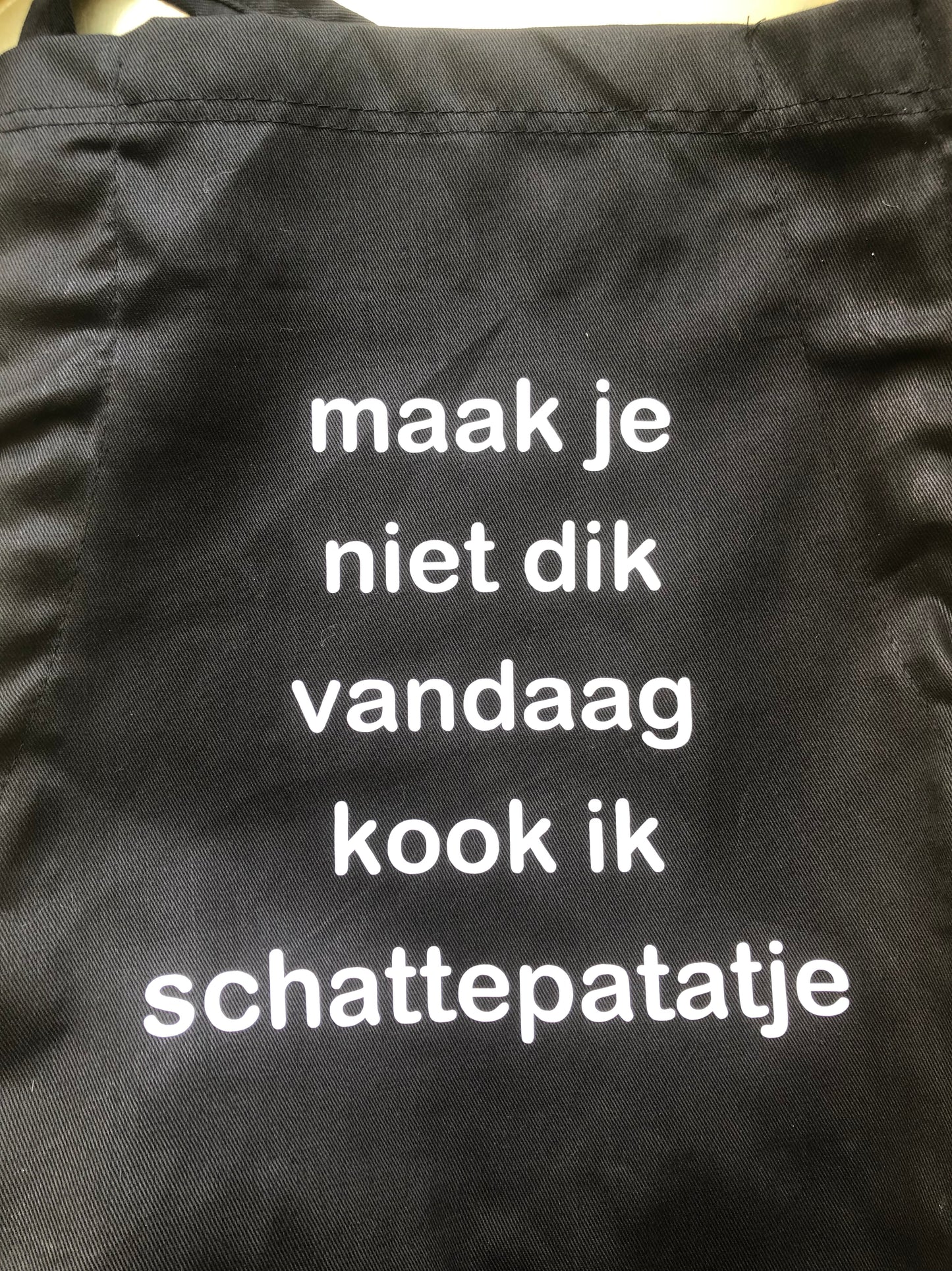 Schort met tekst