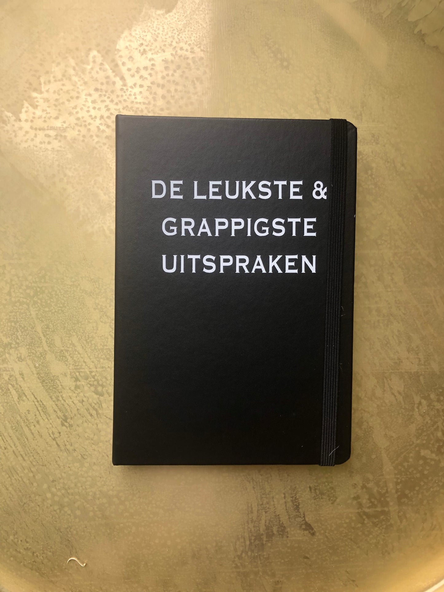 Notitieboek A5 zwart met tekst
