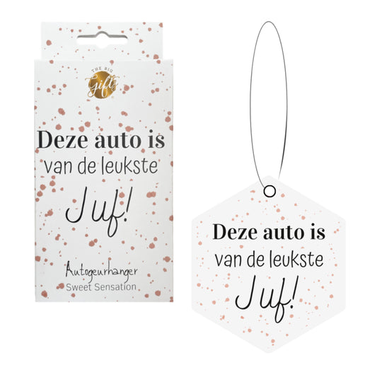 Autogeurhanger juf