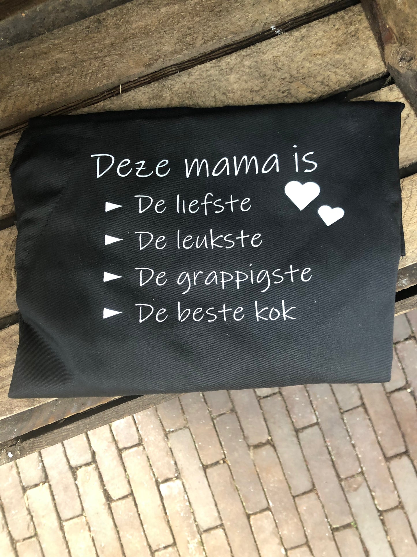 Schort met tekst