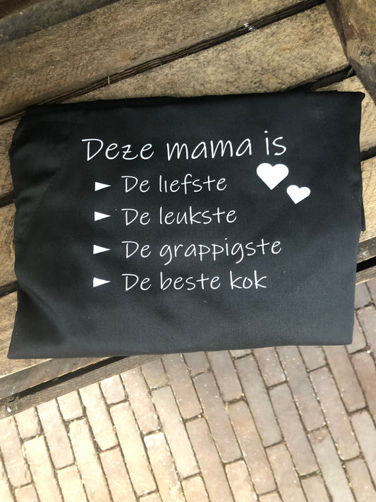 Schort met tekst