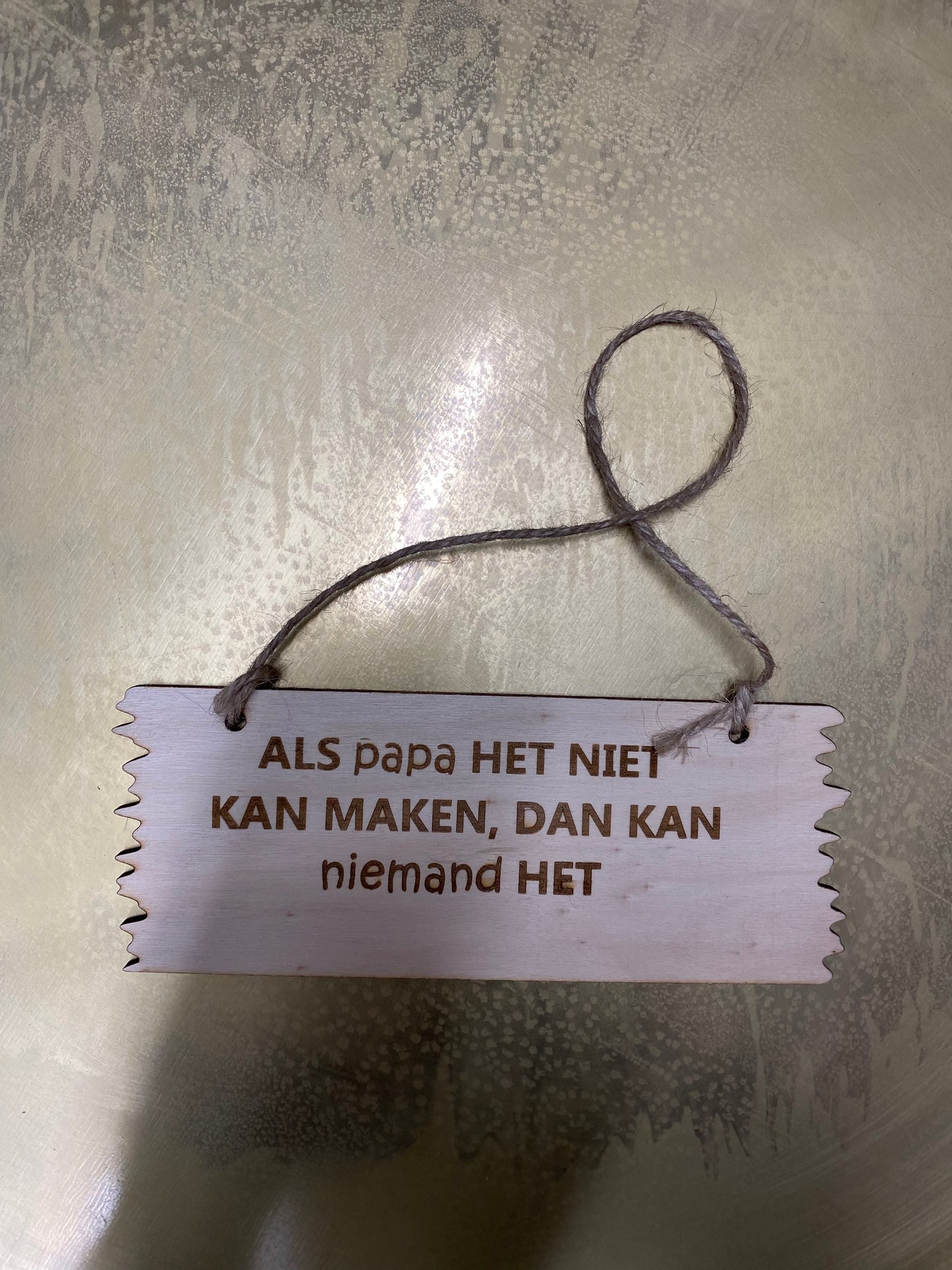 Muurhanger met tekst