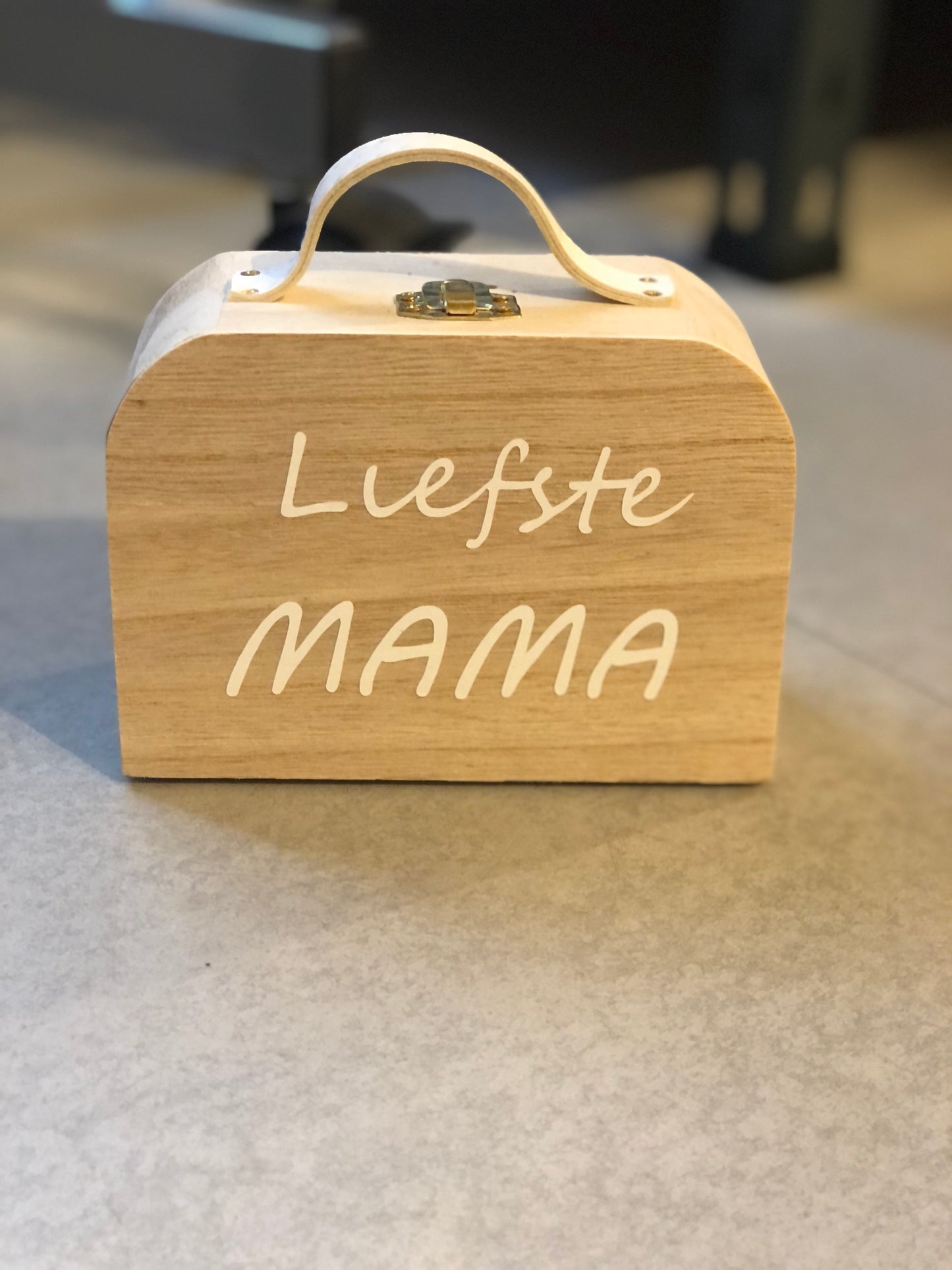 Houten koffertje liefste mama