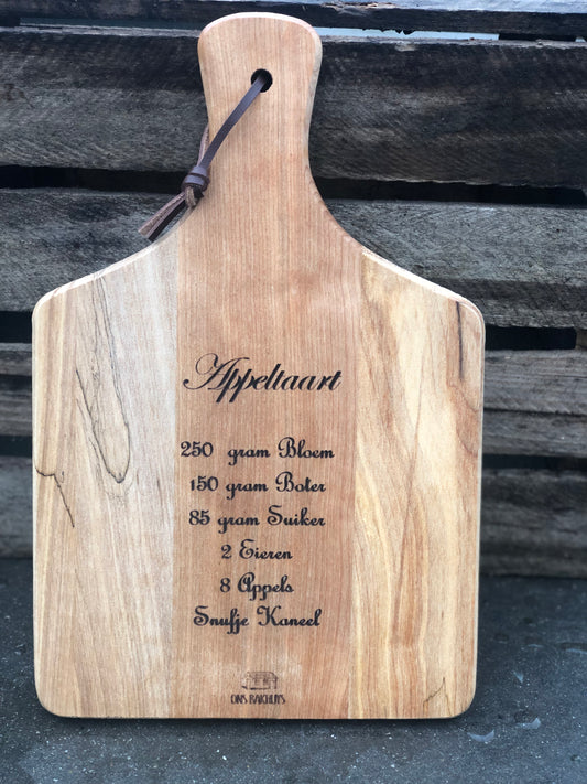 Snijplank met tekst
