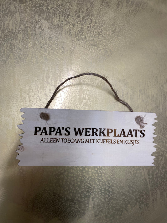 Muurhanger met tekst