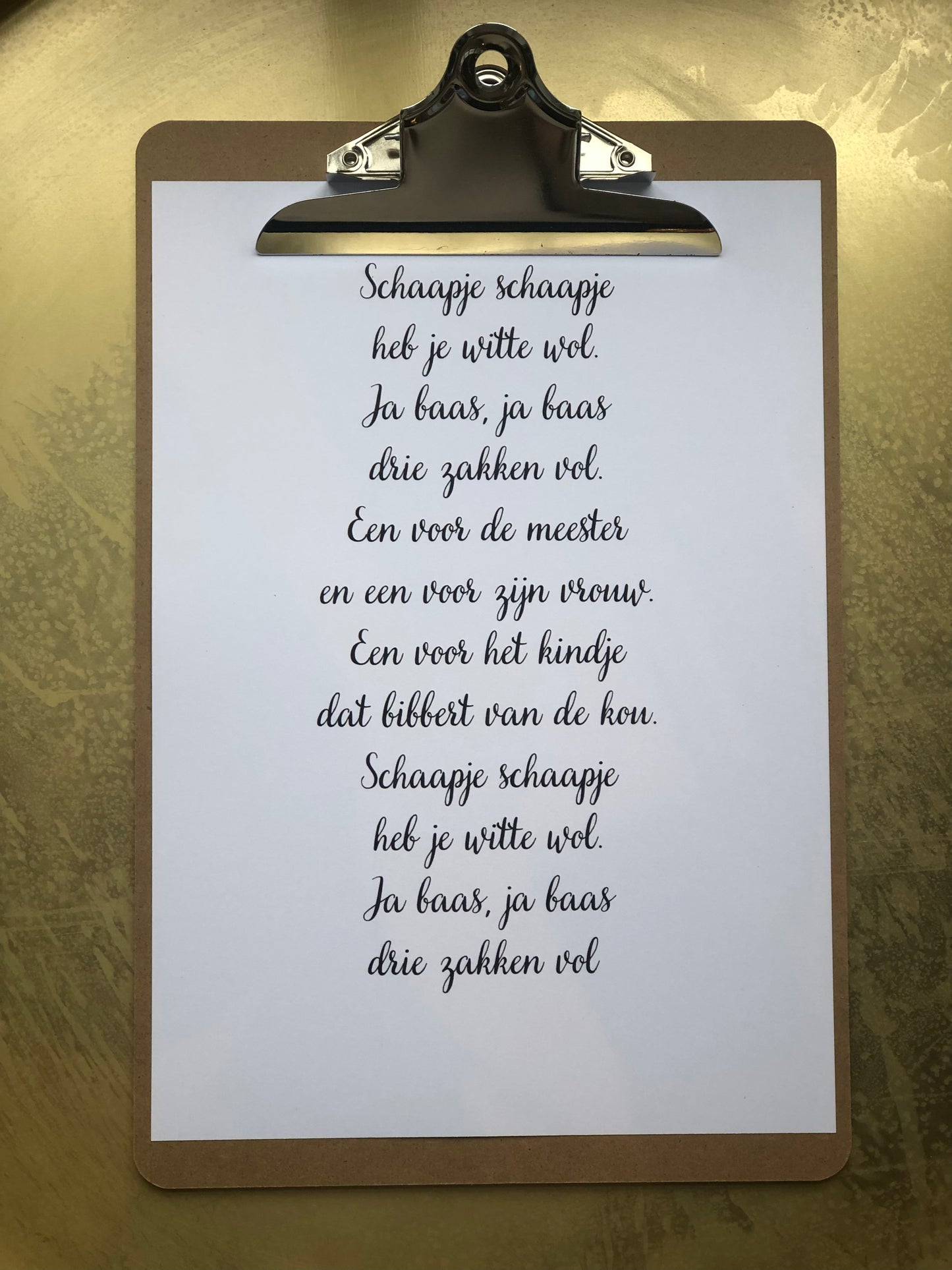 Klembord met tekst