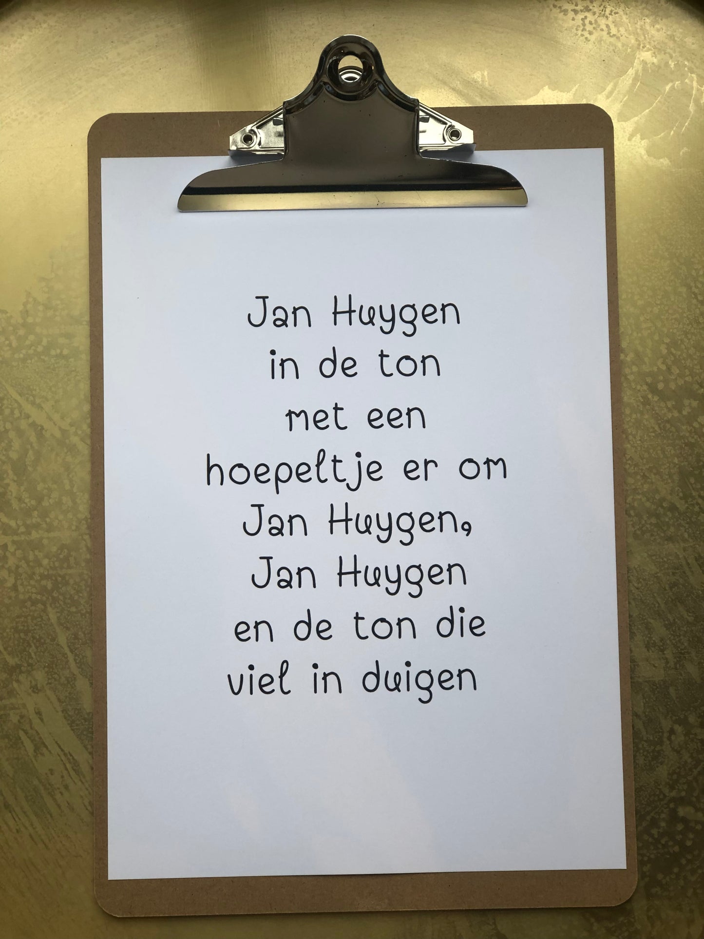 Klembord met tekst